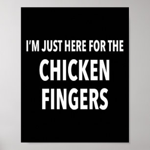 Affiche T-shirt cadeau drôle de doigt de poulet
