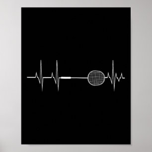 Affiche T-shirt cadeau drôle de joueur de badminton avec r