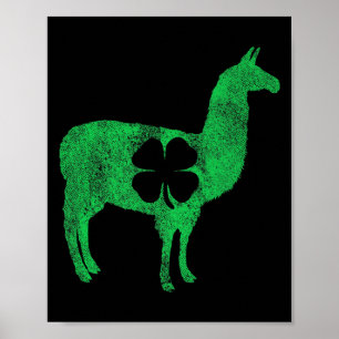 Affiche T-shirt cadeau lama alama jour de la Saint-Patrick