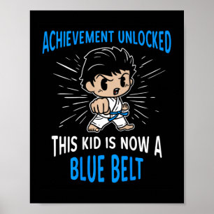 Affiche T-shirt cadeau pour enfant étudiant en karaté cein