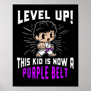 Affiche T Shirt Cadeau Uniforme de Karaté Enfant Ceinture
