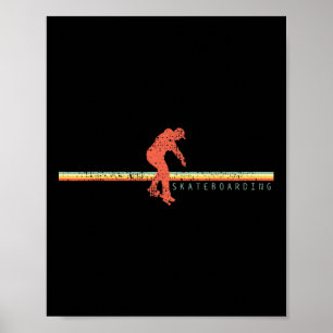 Affiche T-shirt cadeau vintage rétro skateboarding
