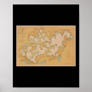 Affiche T Shirt Carte du Lac Minnetonka 