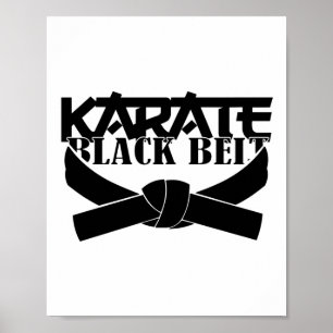 Affiche T Shirt Ceinture Noire de Karaté_1