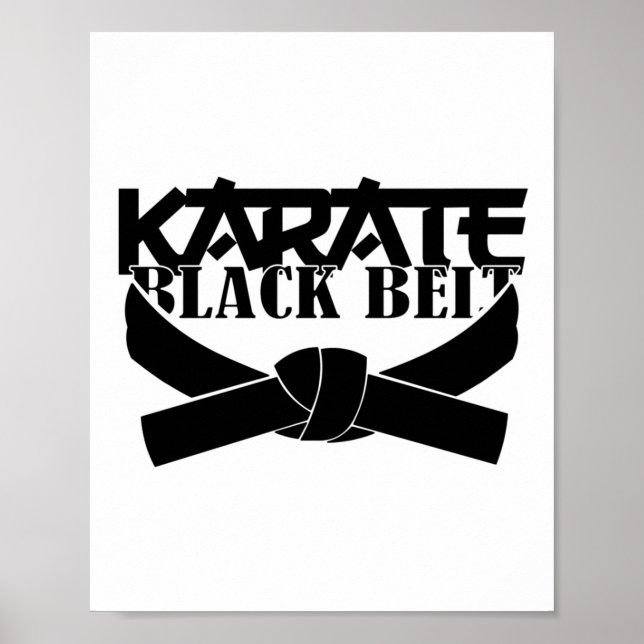 Affiche T Shirt Ceinture Noire de Karaté_1  (Devant)