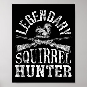 Affiche T Shirt Chasseur de Écureuil Légendaire Drôle Vi