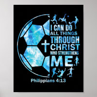 T-shirt chrétien de football pour garçons Je peux 