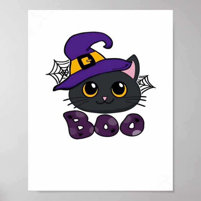 Affiche T-shirt classique de l'équipage Boo d'Halloween (Devant)