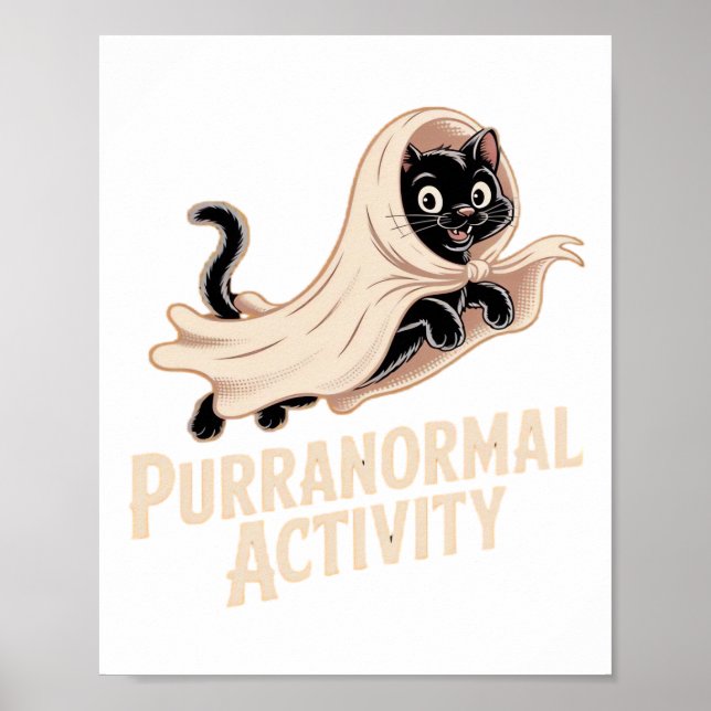 Affiche T-Shirt classique Ghost Cat (Devant)