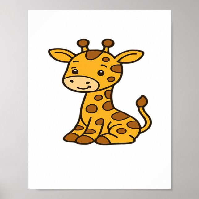 Affiche T-shirt classique girafeau (Devant)