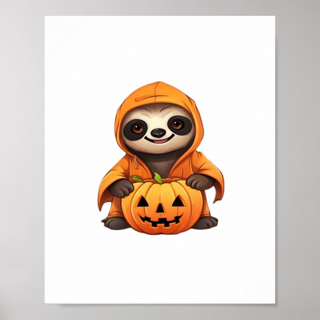 Affiche T-shirt classique Halloween Slote Sloth (Devant)