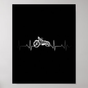 Affiche T-shirt Coeur Moto - J'aime mon Motorcyl