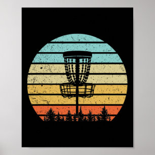 Affiche T-shirt cool de golf sur disque Style rétro Vintag