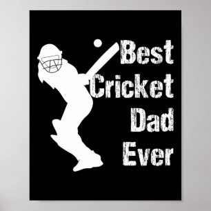 Affiche T-shirt Cricket Ll pour papas indiens Desi Cricket