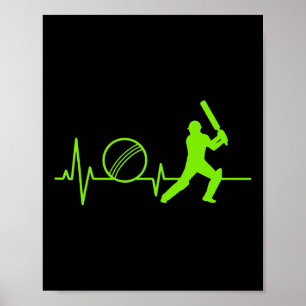 Affiche T-shirt Cricket Pouls Cardiaque Tsman Conception P