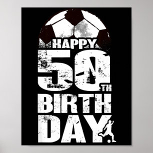 Affiche T-shirt de 50 ans vintage football 50e anniversair