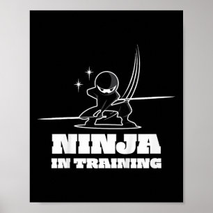 Affiche T-shirt de arts martiaux Kids Cute Ninja Warrior p