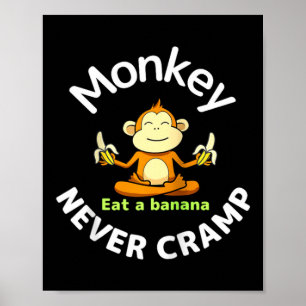Affiche T-shirt de baseball à manches Raglan Monkey Never