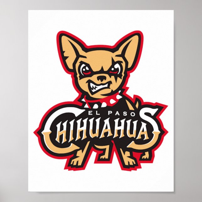 Affiche T Shirt de Baseball Baseball El Pas0 Chihuahuas  (Devant)