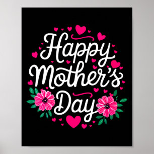 Affiche T-shirt de bonne fête des mères pour femmes maman