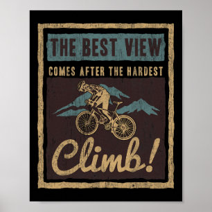Affiche T-shirt de citation de vélo de montagne hommes fem