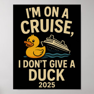 Affiche T-shirt de croisière drôle 2025 – Je me fiche d'un
