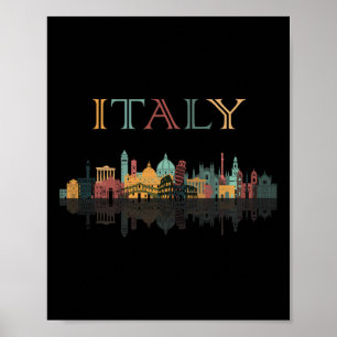 Affiche T-shirt de famille de voyage coloré autour de l'It