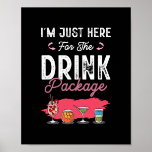 Affiche T-shirt de fête de queue de boisson drôle de vacan