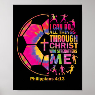 Affiche T Shirt de football chrétien Filles Adolescents En