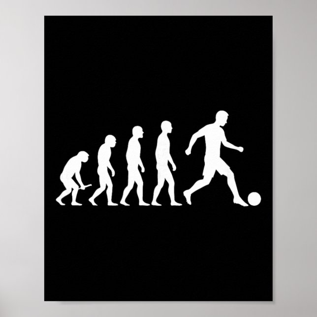 Affiche T-shirt de football Evolution Drôle Evolution Desi (Devant)
