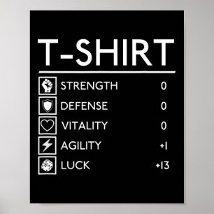 Affiche T-shirt de jeu de rôle fantaisiste pour joueur amu