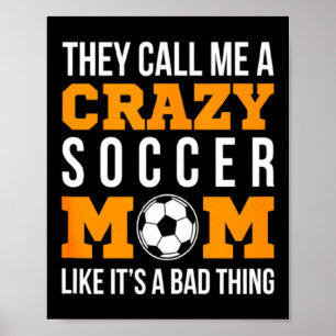 Affiche T-shirt de joueur de football de maman de football