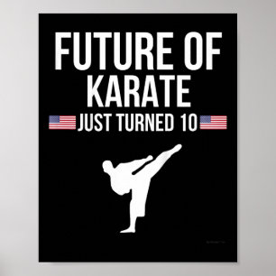 Affiche T-shirt de karaté pour les 10 ans des enfants Cade