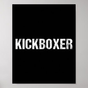 Affiche T-shirt de kick-boxing pour l'entraînement de kick