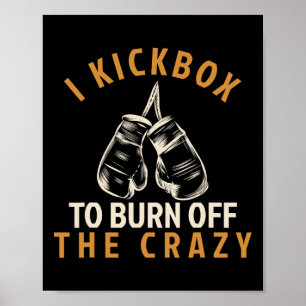 Affiche T Shirt de Kickboxing - Je fais du Kickbox pour br