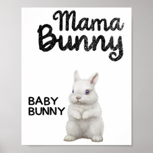 Affiche T-shirt de la maman lapin de Pâques Grossesse de P