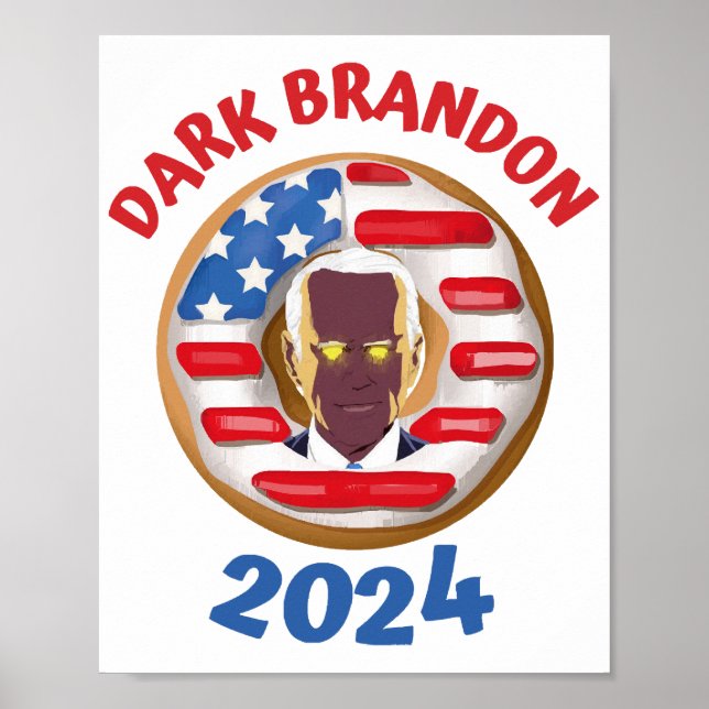 Affiche T-shirt de marque noire joe Biden 2024 mème (Devant)