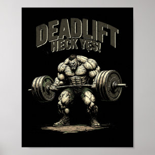 Affiche T-shirt de motivation pour entraînement de muscula