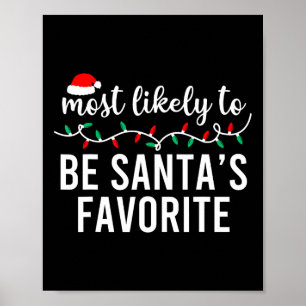 Affiche T-shirt de Noël assorti pour famille «Plus suscept