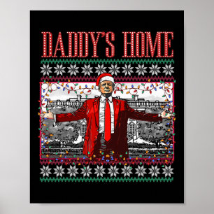 Affiche T-shirt de Noël drôle Daddy's Home Trump Xm
