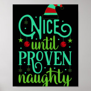 Affiche T Shirt de Noël drôle Sympa jusqu'à preuve du cont
