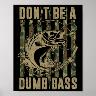 Affiche T-shirt de pêche du 4 juillet pour papa - Ne sois