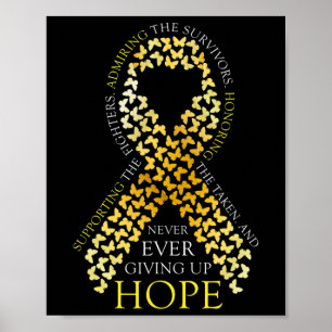 Affiche T-shirt de sensibilisation au cancer de l'enfant 3