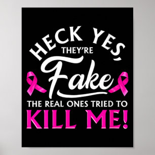 Affiche T-shirt de sensibilisation au cancer du sein chez