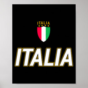 Affiche T-shirt de style maillot de foot italien Italia De