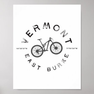 Affiche T Shirt de VTT East Burke Vermont