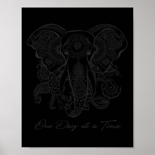 Affiche T-shirt de yoga éléphant mandala citation pleine c