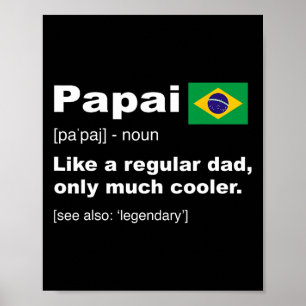 Affiche T-shirt Définition Papa Brésilien Cadeau Drôle Fêt