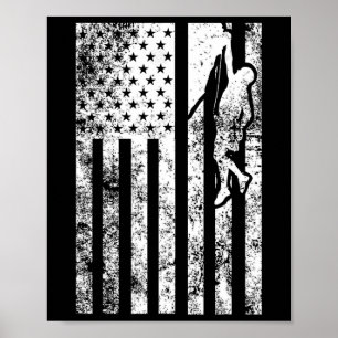 Affiche T Shirt d'escalade - Chemise de drapeau d'escalade