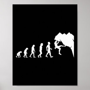 Affiche T Shirt D'escalade Pour Grimpeur Drôle Evolu